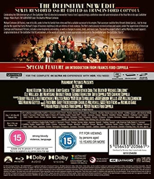 Golden Discs Mario Puzo's the Godfather Coda - The Death of Michael Corleone - Francis Ford Coppola