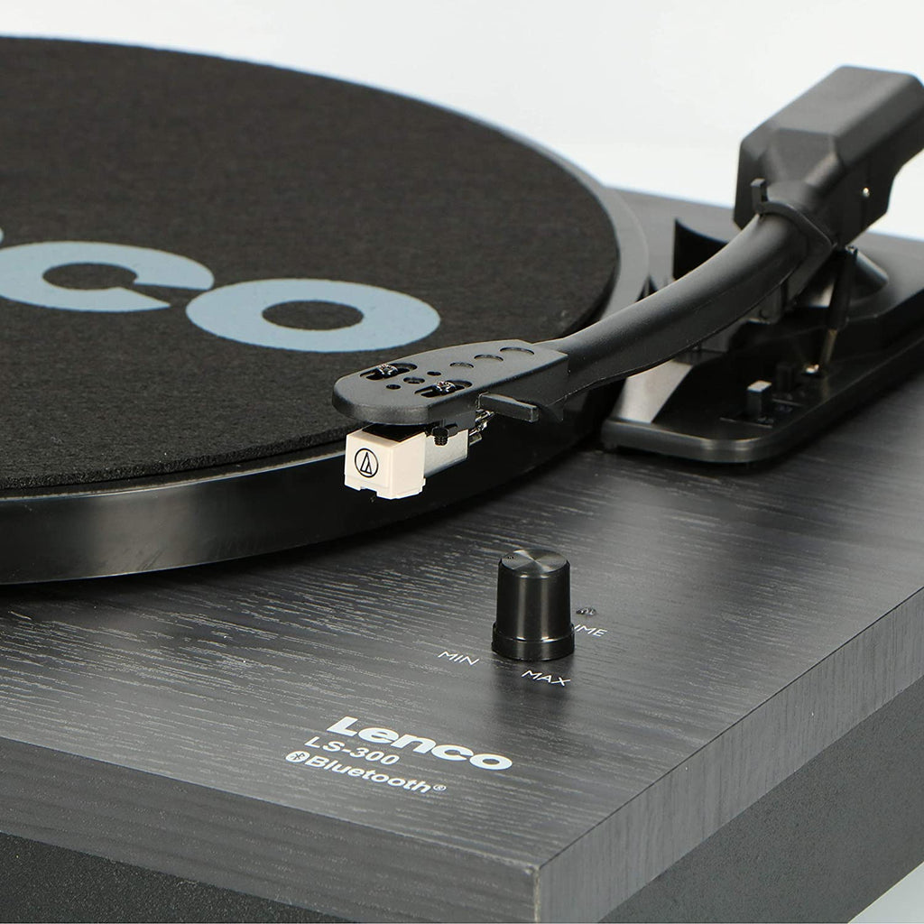 Golden Discs Tech & Turntables Lenco LS-300 – Bluetooth Turntable With Speakers (Black) [Tech & Turntables]