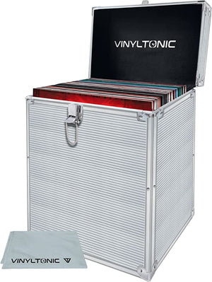 Golden Discs Accessories Vinyl Tonic 7" Or 12" Vinyl LP Storage Case, Silver [Accessories]