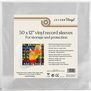 Golden Discs Accessories Legend Vinyl 50 X 12” Vinyl Record Sleeves [Accessories]