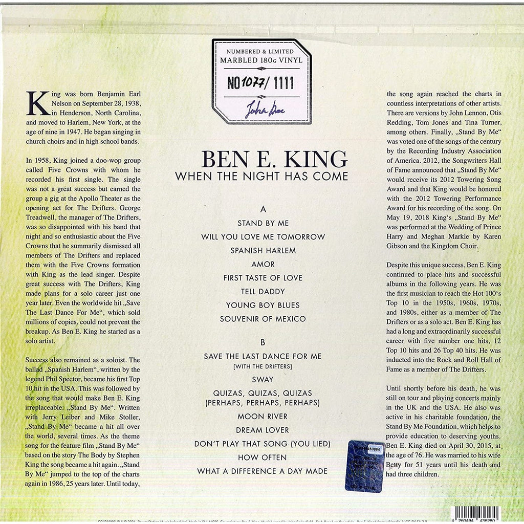 Golden Discs VINYL When The Night Has Come  [VINYL]- Ben E. King [VINYL]