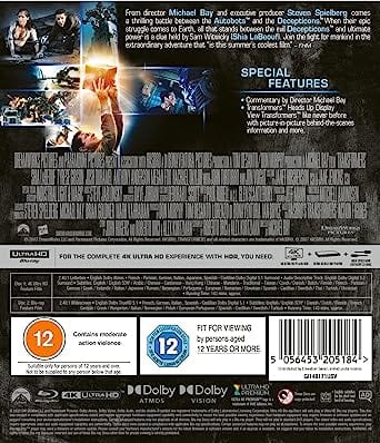 Golden Discs 4K Blu-Ray Transformers - Michael Bay [4K UHD]