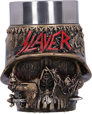 Golden Discs Posters & Merchandise Slayer Eagle Helmet Skull Logo Shot Glass, Gold, 9cm [Cup]
