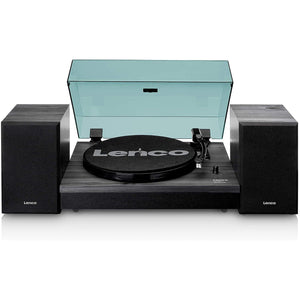 Golden Discs Tech & Turntables Lenco LS-300 – Bluetooth Turntable With Speakers (Black) [Tech & Turntables]