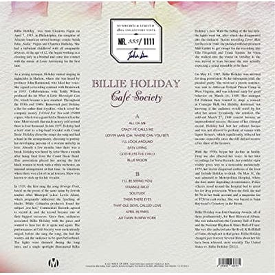 Golden Discs VINYL Cafe society - Billie Holiday [VINYL]