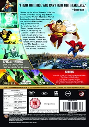 Golden Discs DVD Superman, Shazam!: The Return of Black Adam - Joaquim Dos Santos [DVD]