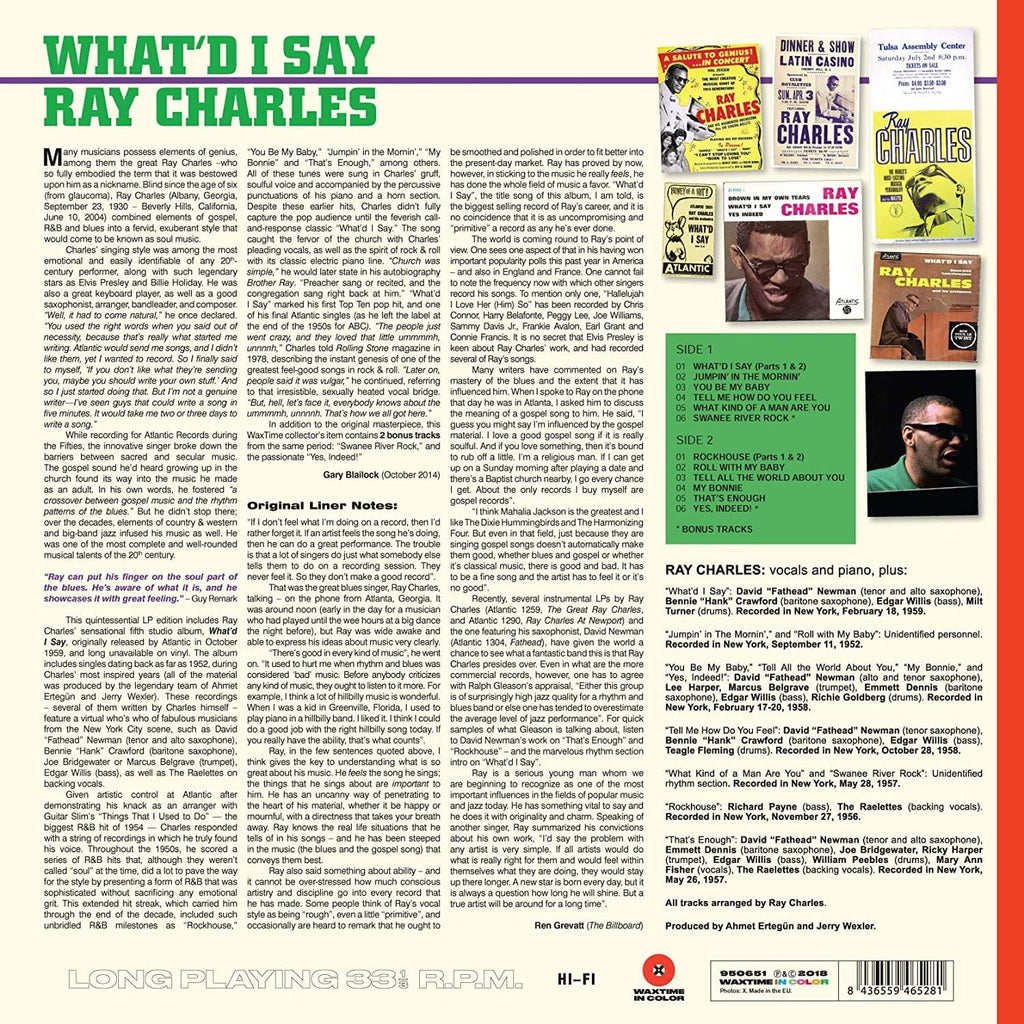 Golden Discs VINYL RAY CHARLES - WHAT I'D SAY [Colour Vinyl]