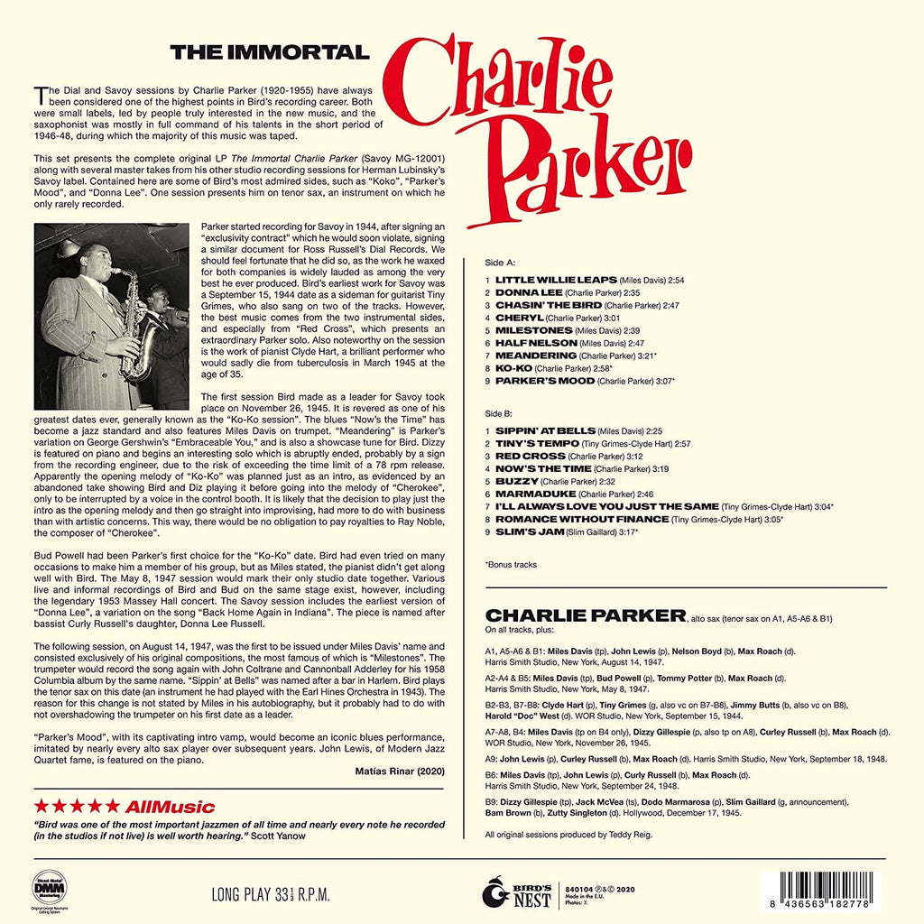 Golden Discs VINYL CHARLIE PARKER - THE IMMORTAL [Colour Vinyl]