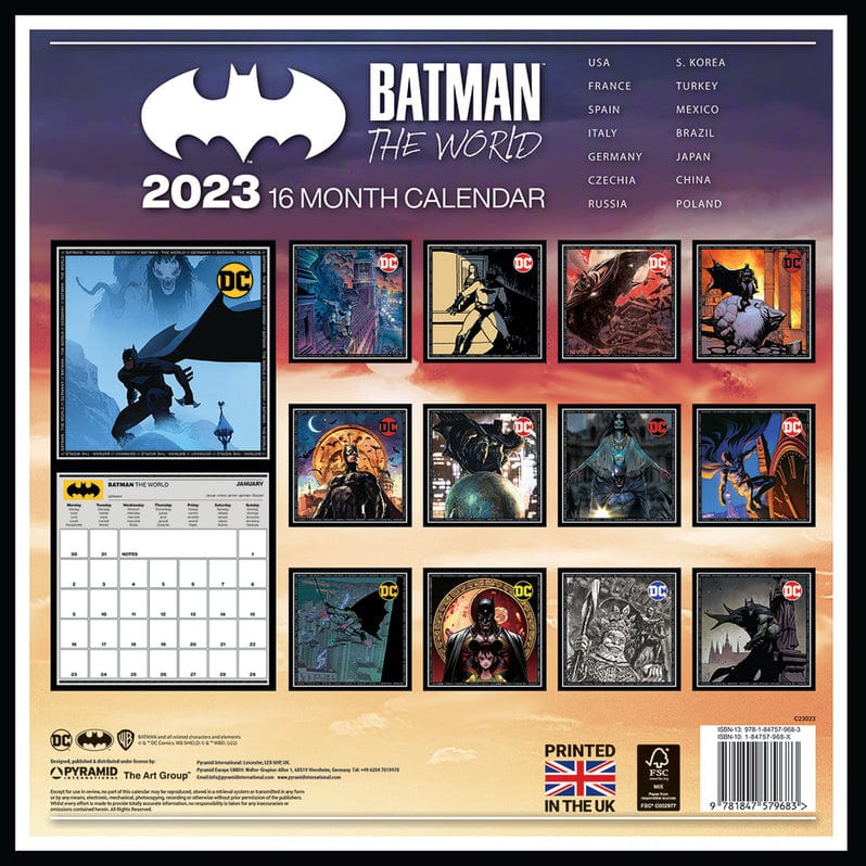 Golden Discs Posters & Merchandise DC Comics Batman Comics 2023 Square Wall [Calendar]