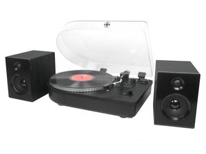 Golden Discs Tech & Turntables Camden Speakers With Speakers, Black [Tech & Turntables]