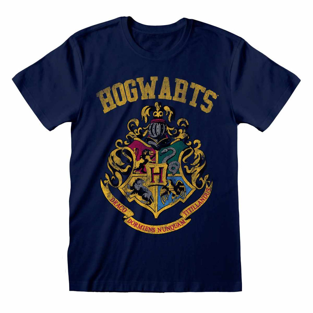 Golden Discs T-Shirts Harry Potter Hogwarts Faded Crest -  XL [T-Shirts]