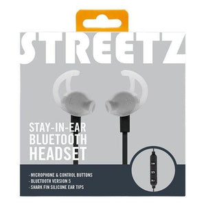 Golden Discs Accessories STREETZ Stay-in-ear BT Earphones with microphone and control buttons, Black [Accessories]