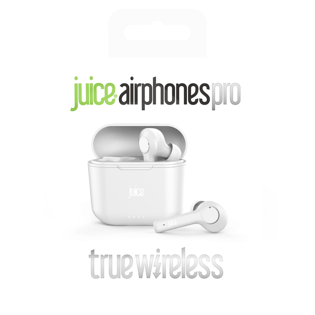Golden Discs Accessories Juice® airphones Pro True Wireless Earbud Eadphones - White [Accessories]