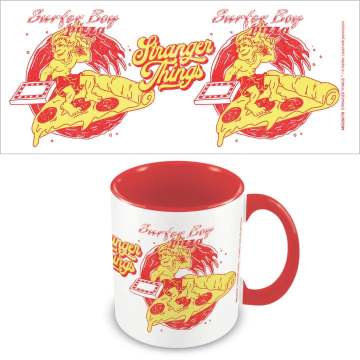 Golden Discs Mugs Stranger Things 4 (Surfer Boy Pizza) Red [Mug]