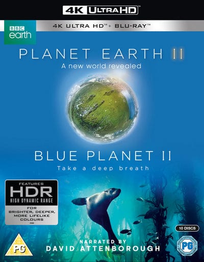 Golden Discs 4K Blu-Ray Planet Earth II/Blue Planet II - David Attenborough [4K UHD]