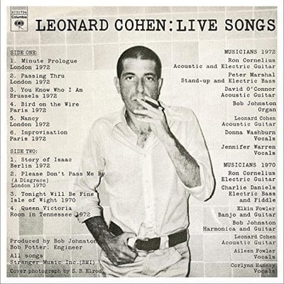 Golden Discs VINYL Live Songs - Leonard Cohen [VINYL]
