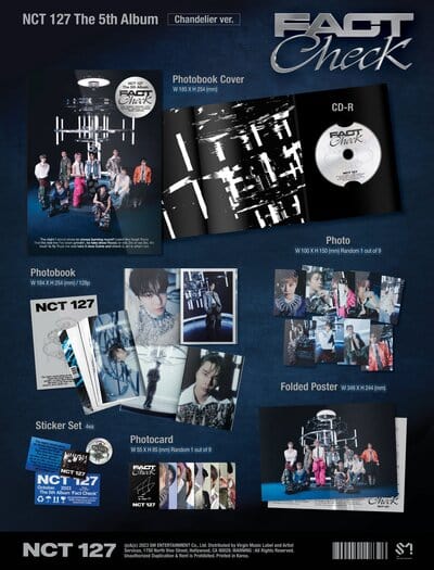 Golden Discs CD NCT 127 the 5th Album 'Fact Check' (Chandelier Ver.) - NCT 127 [CD]
