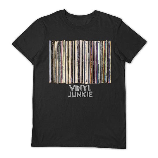 Golden Discs T-Shirts Vinyl Junkie - Black - XL [T-Shirts]