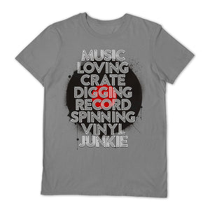 Golden Discs T-Shirts Music Loving Crate Digging - Grey - Small [T-Shirts]