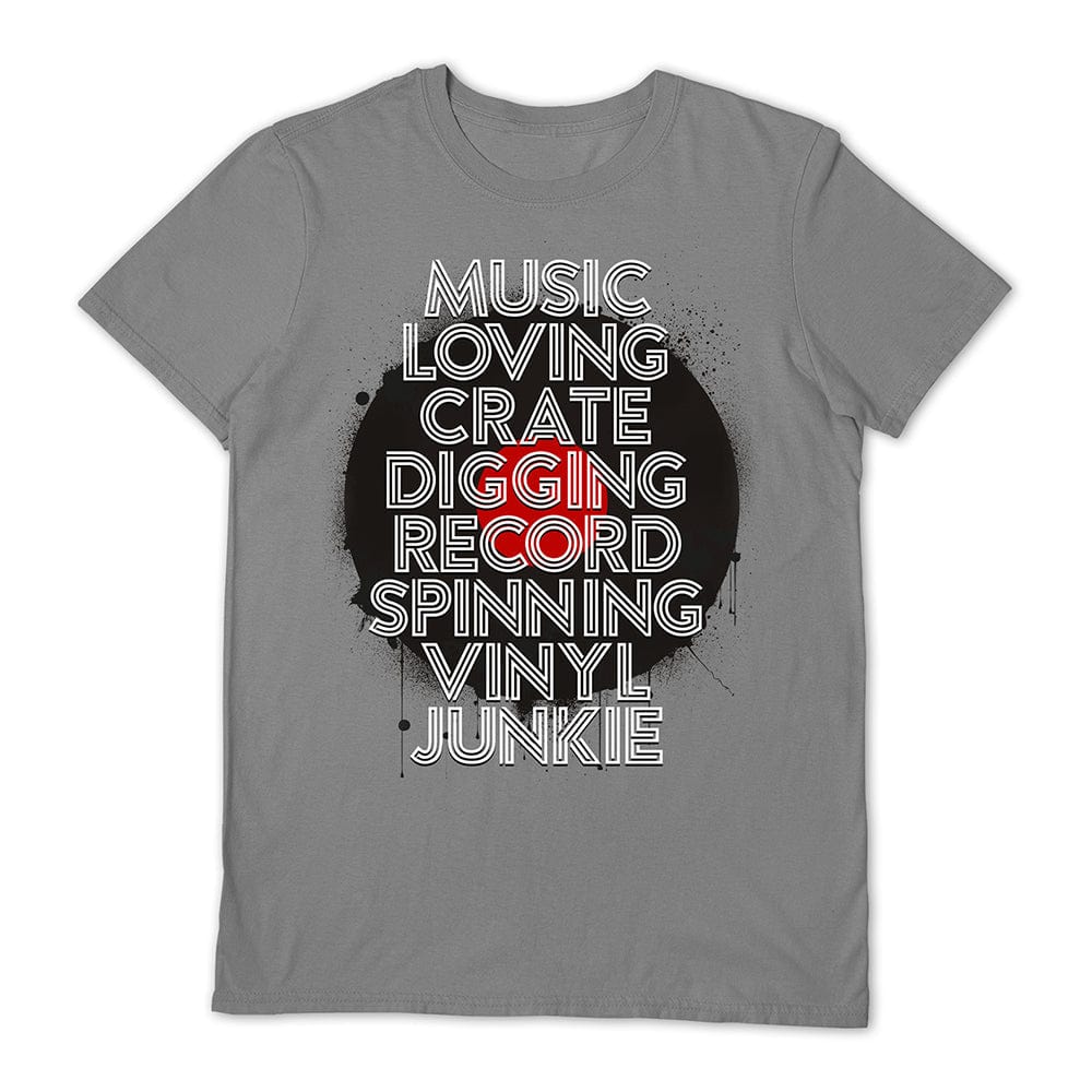 Golden Discs T-Shirts Music Loving Crate Digging - Grey - Small [T-Shirts]