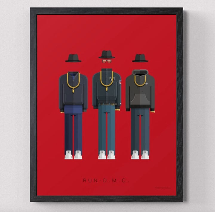 Golden Discs Posters & Merchandise Run D.M.C Print Frame [Posters & Merchandise]