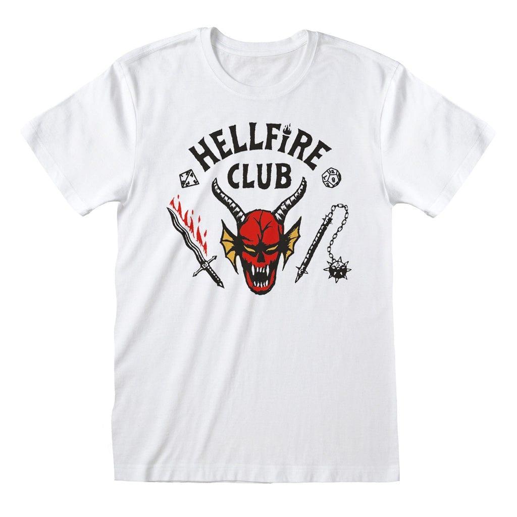 Golden Discs T-Shirts Stranger Things Hellfire Club - White - Small [T-Shirts]