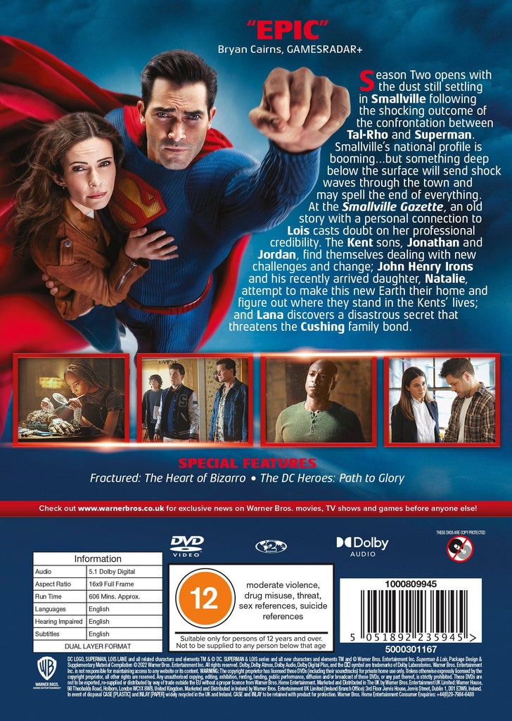 Golden Discs DVD Superman & Lois: The Complete Second Season - Greg Berlanti [DVD]