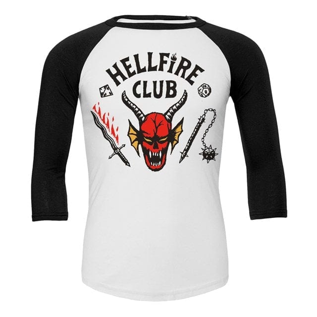 Golden Discs T-Shirts Stranger Things - Hellfire Club - Long Sleeve Raglan - Small [T-Shirts]