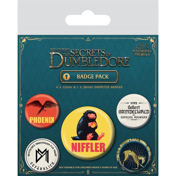 Golden Discs Badges Secrets Of Dumbledore Badgepack [Badges]
