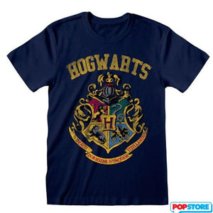 Golden Discs T-Shirts Harry Potter Hogwarts Faded Crest - Small [T-Shirts]