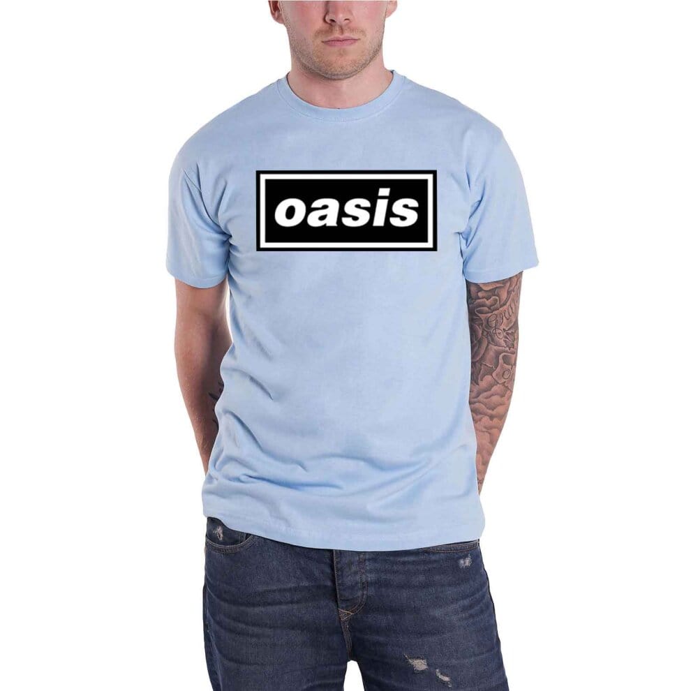 Golden Discs T-Shirts Oasis Decca Logo: Blue - XL [T-Shirts]