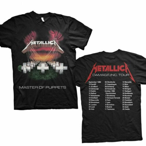 Golden Discs T-Shirts Metallica Master Tour '86 - Black - Small [T-Shirts]