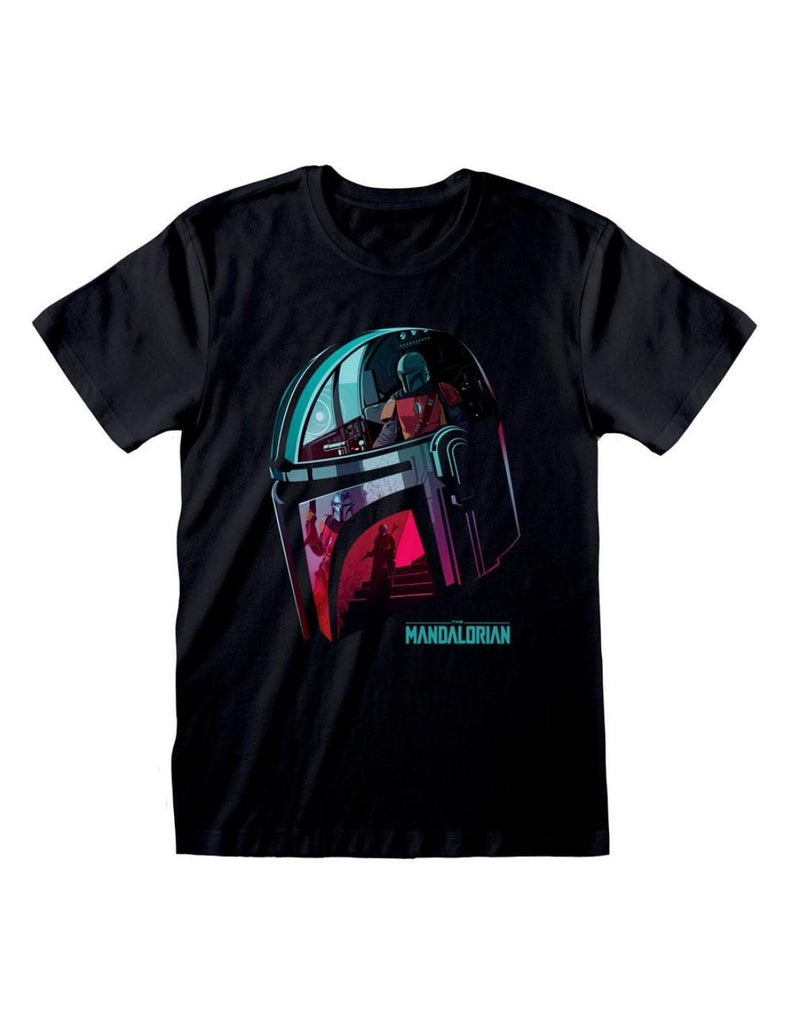 Golden Discs T-Shirts Star Wars: The Mandalorian Helmet Reflection - Medium [T-Shirts]